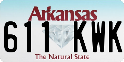 AR license plate 611KWK