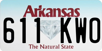 AR license plate 611KWO