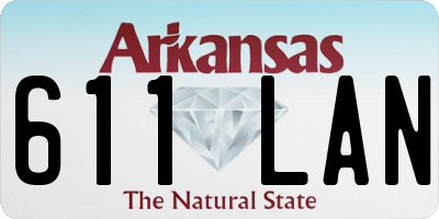 AR license plate 611LAN
