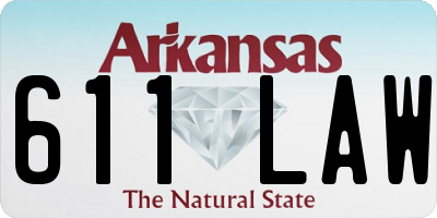 AR license plate 611LAW