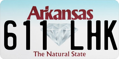 AR license plate 611LHK