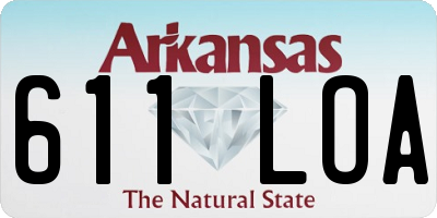 AR license plate 611LOA