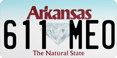 AR license plate 611MEO
