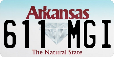 AR license plate 611MGI