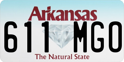 AR license plate 611MGO