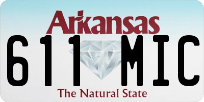 AR license plate 611MIC