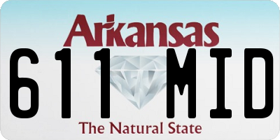 AR license plate 611MID
