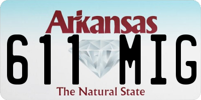 AR license plate 611MIG
