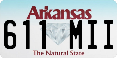 AR license plate 611MII