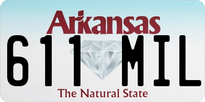 AR license plate 611MIL