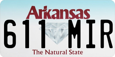 AR license plate 611MIR
