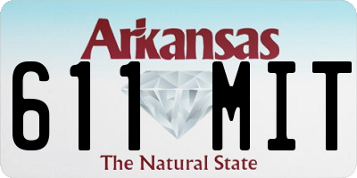 AR license plate 611MIT