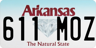 AR license plate 611MOZ