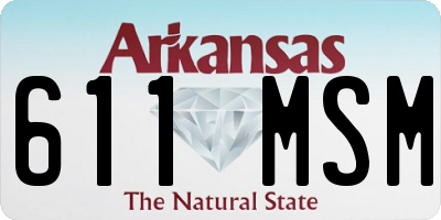 AR license plate 611MSM