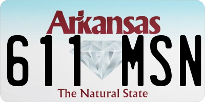 AR license plate 611MSN