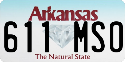AR license plate 611MSO