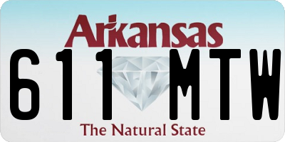 AR license plate 611MTW