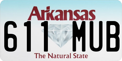 AR license plate 611MUB