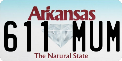 AR license plate 611MUM
