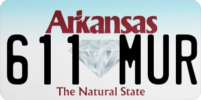 AR license plate 611MUR