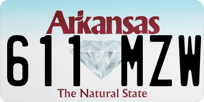 AR license plate 611MZW
