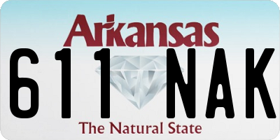 AR license plate 611NAK