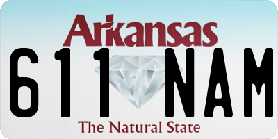 AR license plate 611NAM