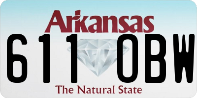 AR license plate 611OBW