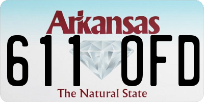 AR license plate 611OFD