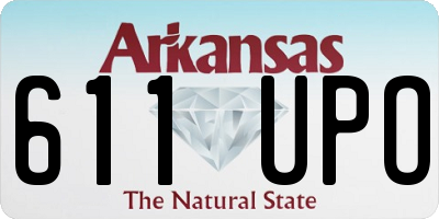 AR license plate 611UPO