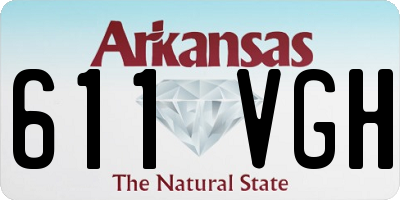 AR license plate 611VGH