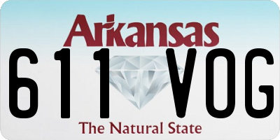 AR license plate 611VOG