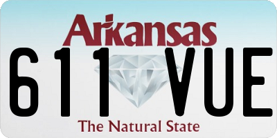 AR license plate 611VUE