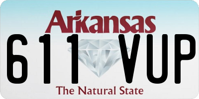 AR license plate 611VUP