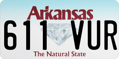 AR license plate 611VUR