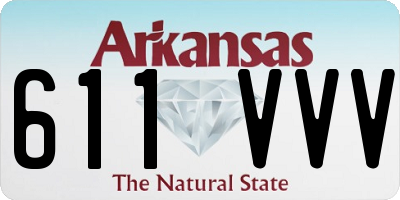AR license plate 611VVV