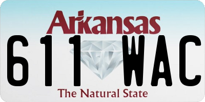 AR license plate 611WAC