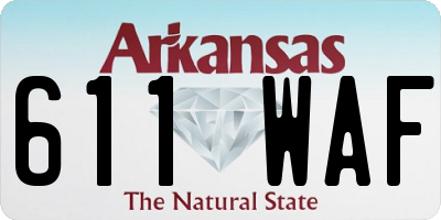 AR license plate 611WAF