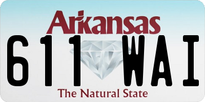 AR license plate 611WAI