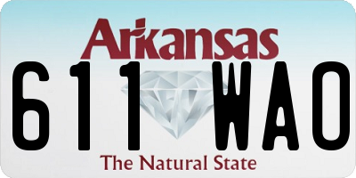 AR license plate 611WAO
