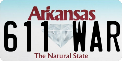 AR license plate 611WAR