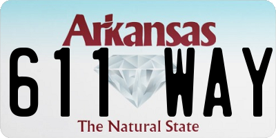 AR license plate 611WAY