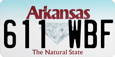 AR license plate 611WBF