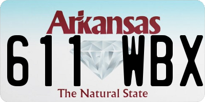 AR license plate 611WBX