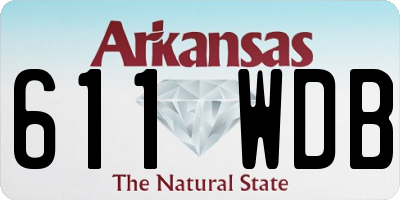 AR license plate 611WDB