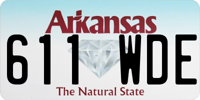 AR license plate 611WDE