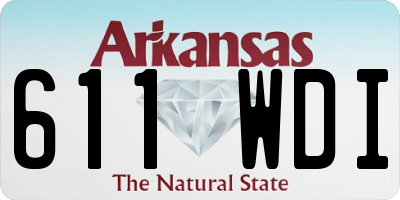 AR license plate 611WDI