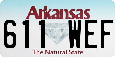 AR license plate 611WEF