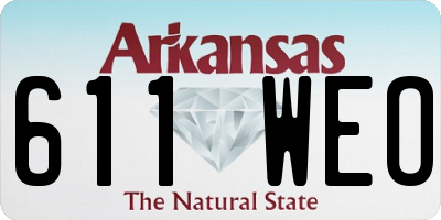 AR license plate 611WEO
