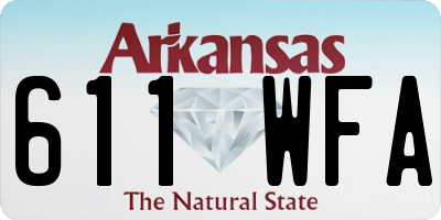 AR license plate 611WFA